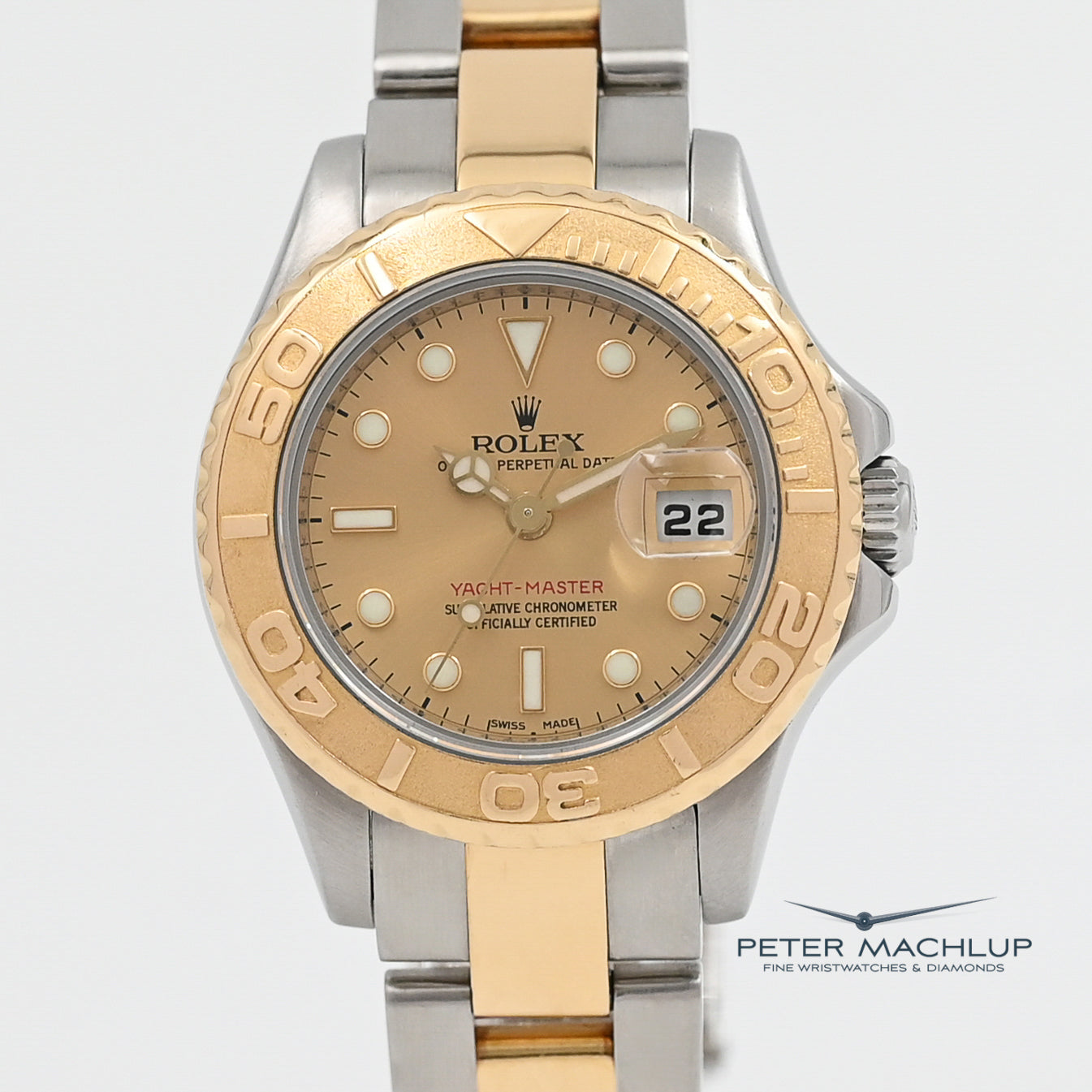 Luxury Rolex Yacht-Master Ladies Watch 26mm 18K Gold & Stainless Steel - Perfect for Sailing, Yachting & Elegant Occasions