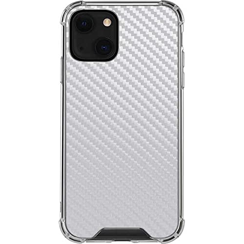 Skinit Clear Phone Case Compatible with iPhone 13 - Premium White Carbon Fiber Design | Scratch-Resistant Protective Cover | Perfect for Everyday Use, Travel & Outdoor Activities