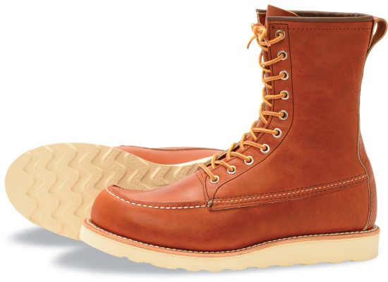 RW Men's Moc Toe 877 Oro Legacy Work Boots - Durable Leather Construction for Outdoor & Work Use