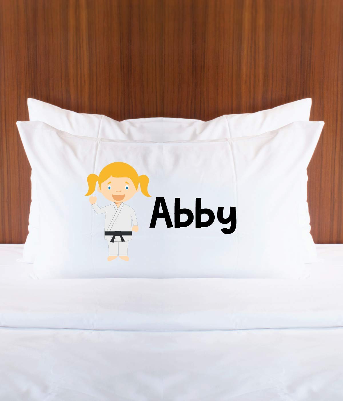 Personalized Kids Pillowcase with Name - Custom Karate Sports Themed Pillow Cover for Boys & Girls - Unique Bedroom Decor Gift for Birthdays, Holidays & Special Occasions - Perfect for Sleepovers, Room Makeovers & Martial Arts Enthusiasts