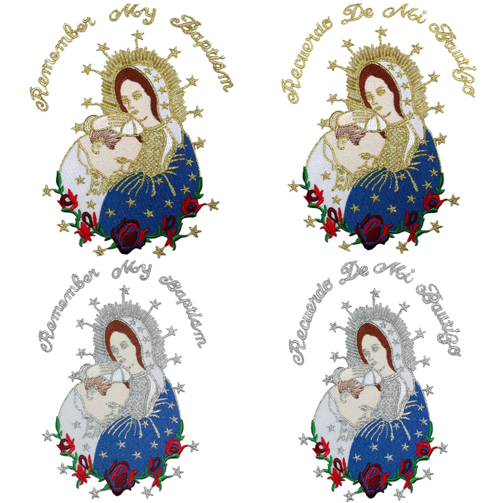 Baby Boy's White Paisley Tuxedo for Baptism & First Communion - Spanish Style Virgin Mary Design (Sizes SM-7) - Perfect for Christenings, Weddings & Special Occasions