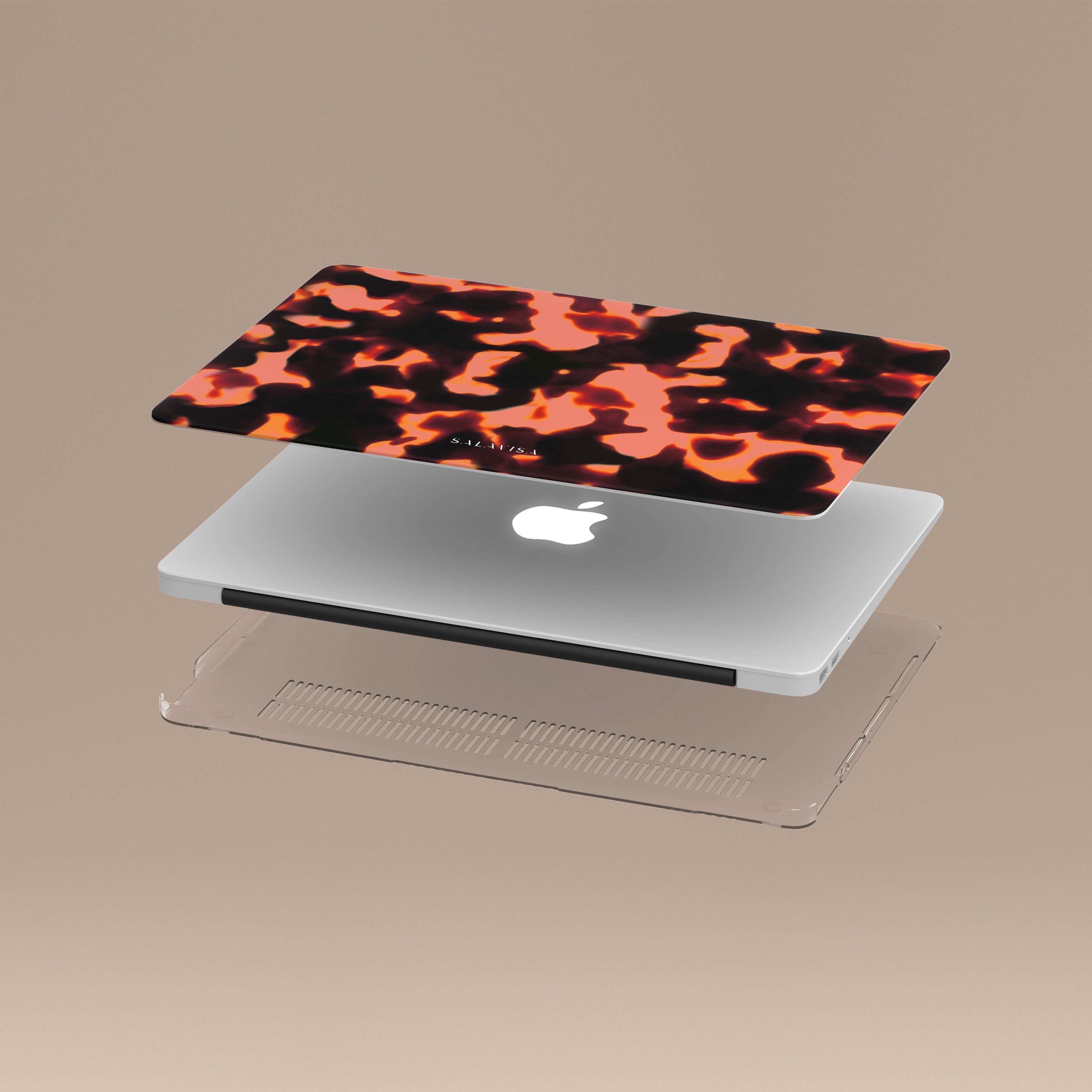 Premium Red Tortoise Shell MacBook Case - Stylish & Durable Laptop Cover for MacBook Air/Pro - Perfect for Work, Travel & Everyday Protection