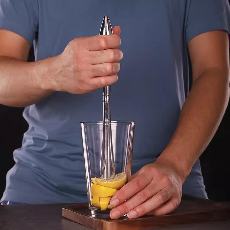 Professional Full Metal Ice Pick & Ice Crusher - Heavy Duty Manual Ice Chipper Tool for Kitchen, Bar, Restaurant - Food Grade Stainless Steel with Ergonomic Grip (Perfect for Cocktails, Iced Drinks & Food Preparation)