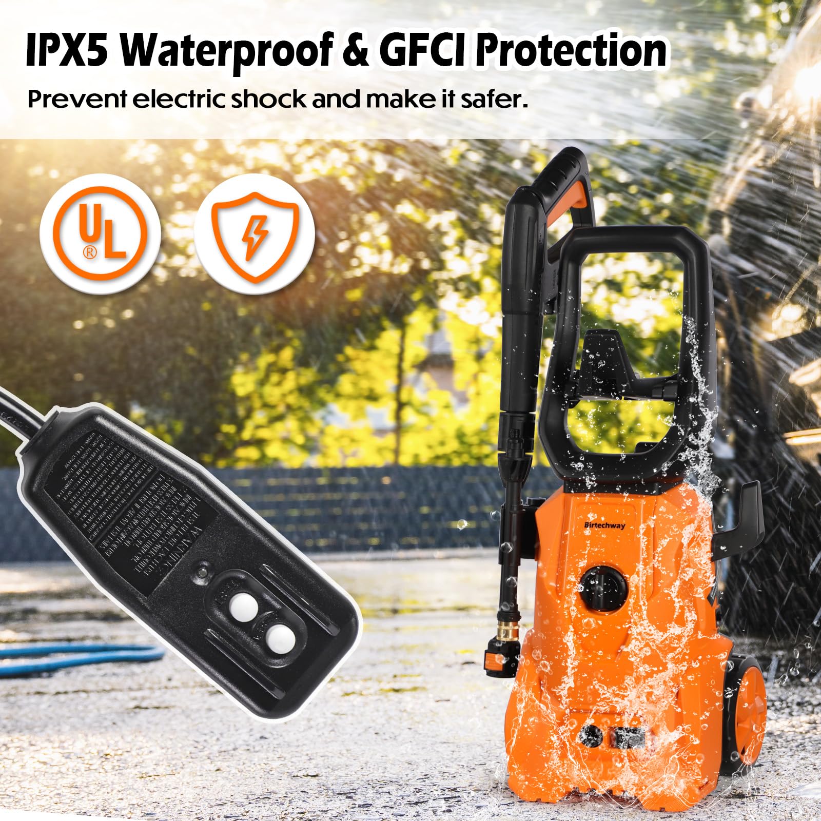 Fazil 4000 PSI 2.8 GPM Electric Pressure Washer - High Power Pressure Cleaner Machine with 20 FT Hose, 5 Nozzles & Foam Cannon - Ideal for Home, Car, Driveway, Patio, Deck and Outdoor Cleaning