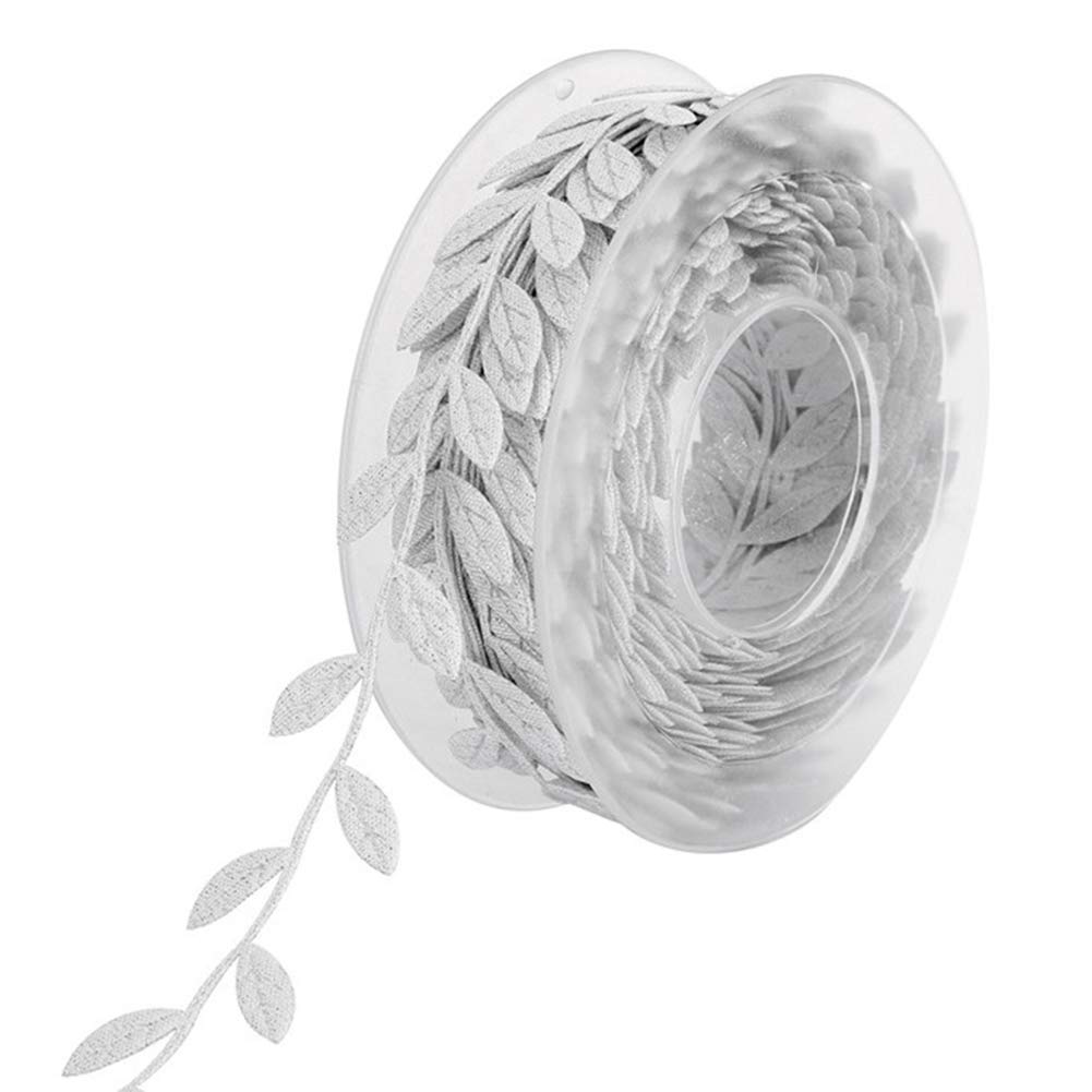 Newrys 15m Christmas Twine Ribbon - Silver Gift Wrapping, Scrapbooking, DIY Crafts for Holiday Decorations, Wedding, Office & Party Supplies | Perfect for Christmas Trees, Presents, Cards, and Home Decoration