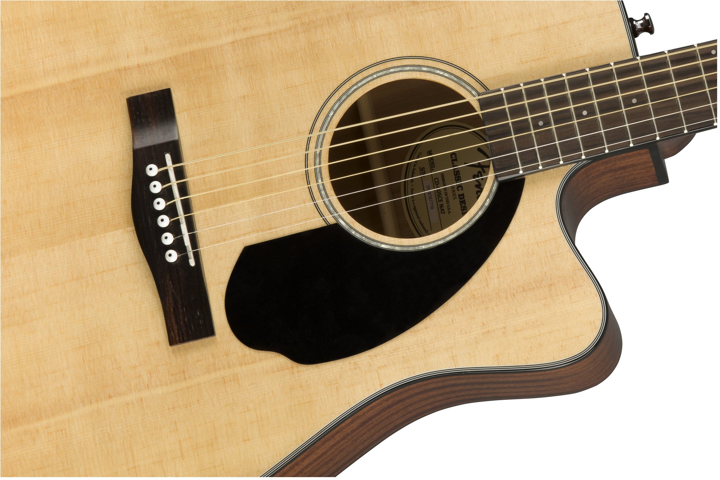Fender CD-60SCE Solid Top Dreadnought Acoustic-Electric Guitar Bundle - Natural Finish with Gig Bag, Tuner, Strap & Accessories | Perfect for Beginners, Live Performances & Home Practice