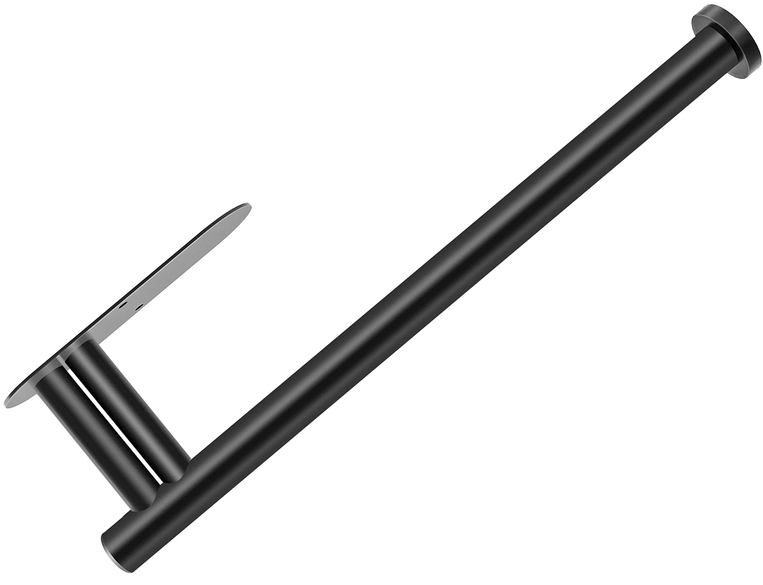 Under Cabinet Paper Towel Holder - New Upgrade Double Rod Bearing, Self-Adhesive or Drilling Wall Mounted Kitchen Towel Roll Holder (Black) - Perfect for Kitchen Organization & Space Saving