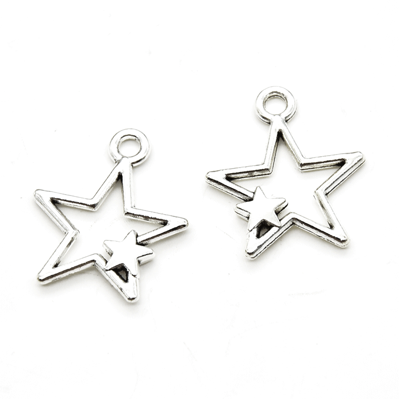 Vintage Silver Alloy Pendant for DIY Jewelry Making - Handcrafted Necklace Charms for Women, Gifts & Craft Projects