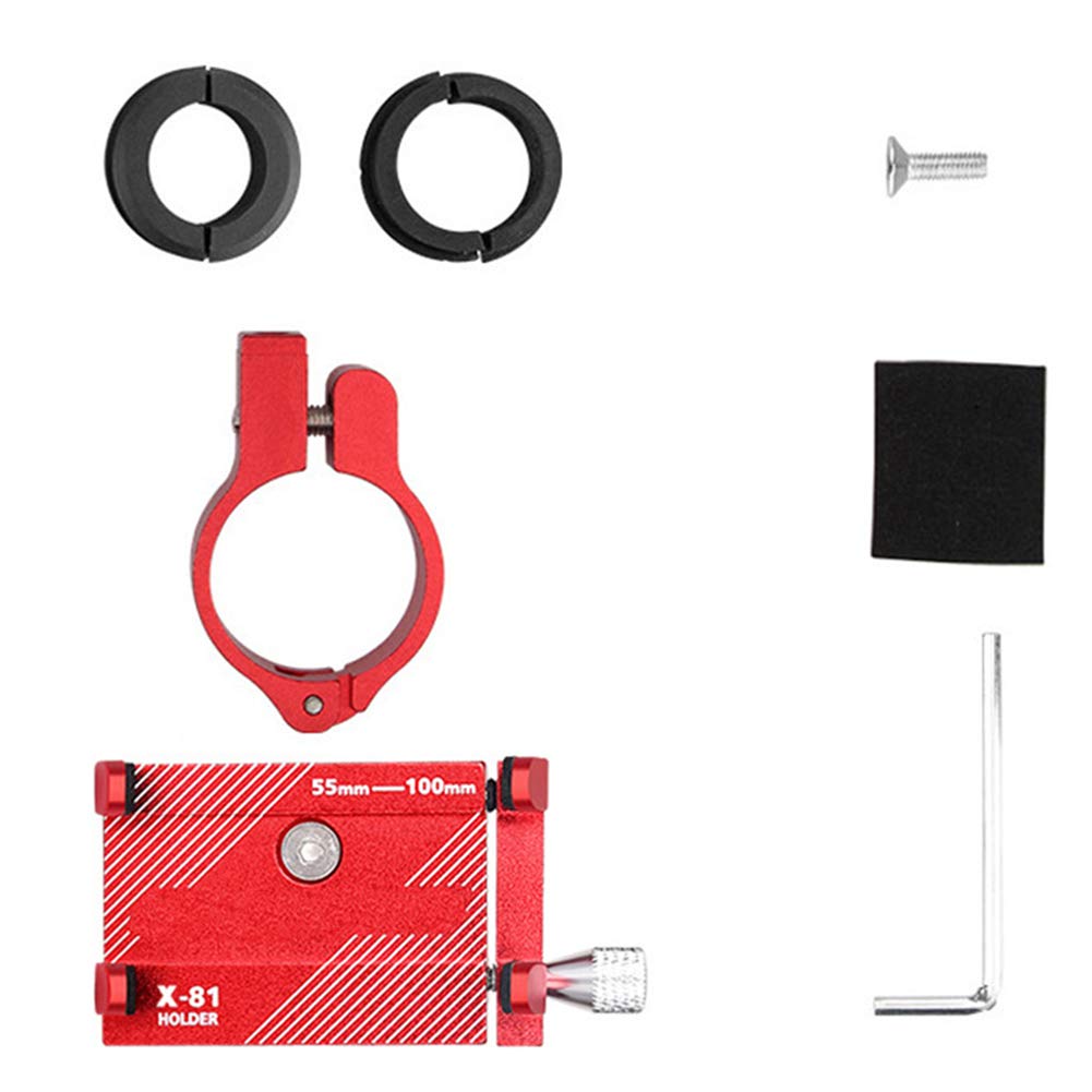 Durable Aluminum Alloy Adjustable Mountain Bike Phone Holder - 360° Rotating Clamp for GPS & Smartphones | Perfect for Cycling, Commuting & Outdoor Adventures