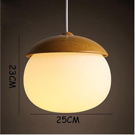 Modern Silver Ball Glass Wood Grain Iron LED Chandelier - Pine Cone & Acorn Design Small Mushroom Glass Lamp (Body Color: B) | Perfect for Dining Room, Bedroom, or Living Room Lighting Decor