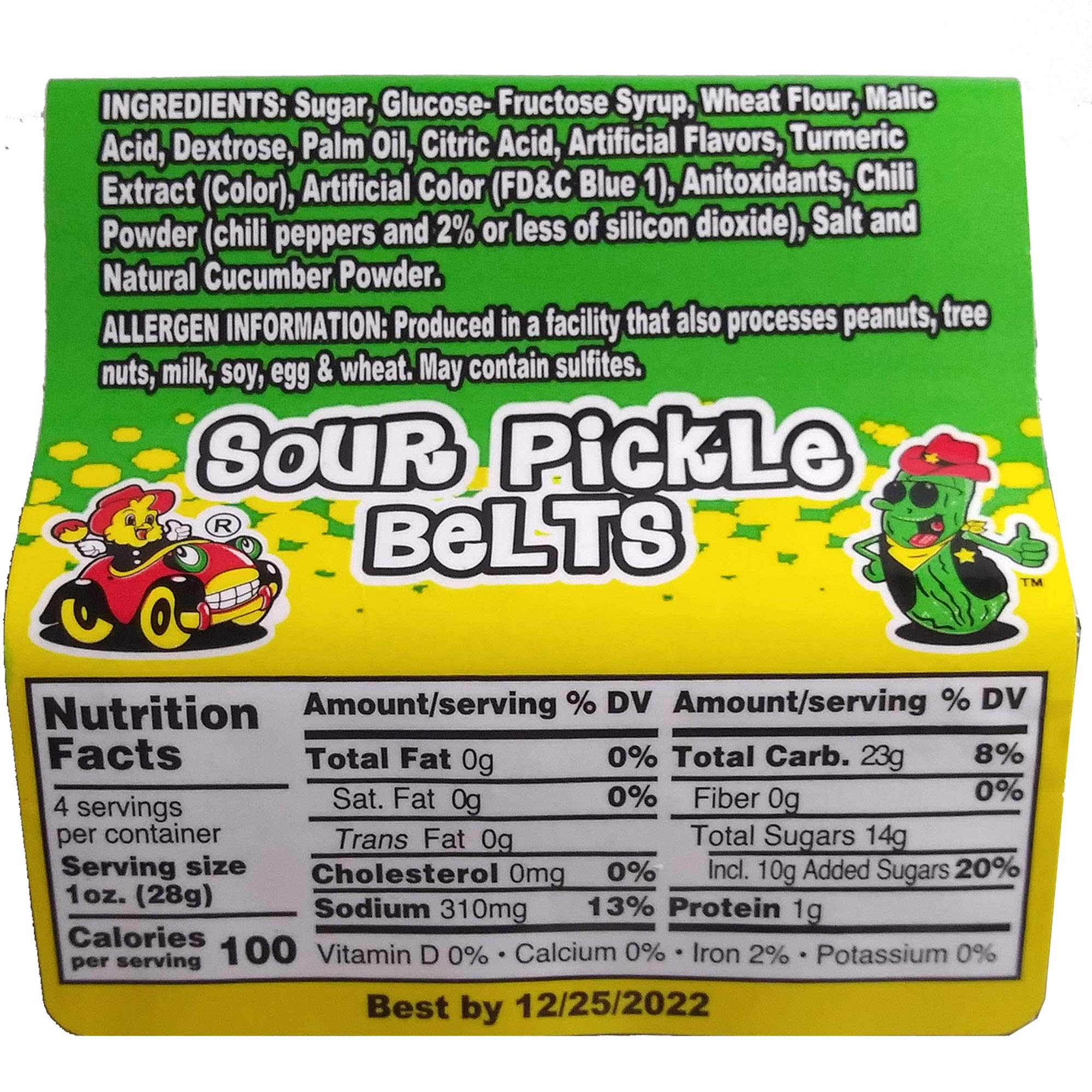 Sour Pickle Belts Candy - Alamo Chilosito 1 Count | Tangy & Sweet Sour Candy for Kids & Adults | Perfect for Parties, Movie Nights & Snack Time