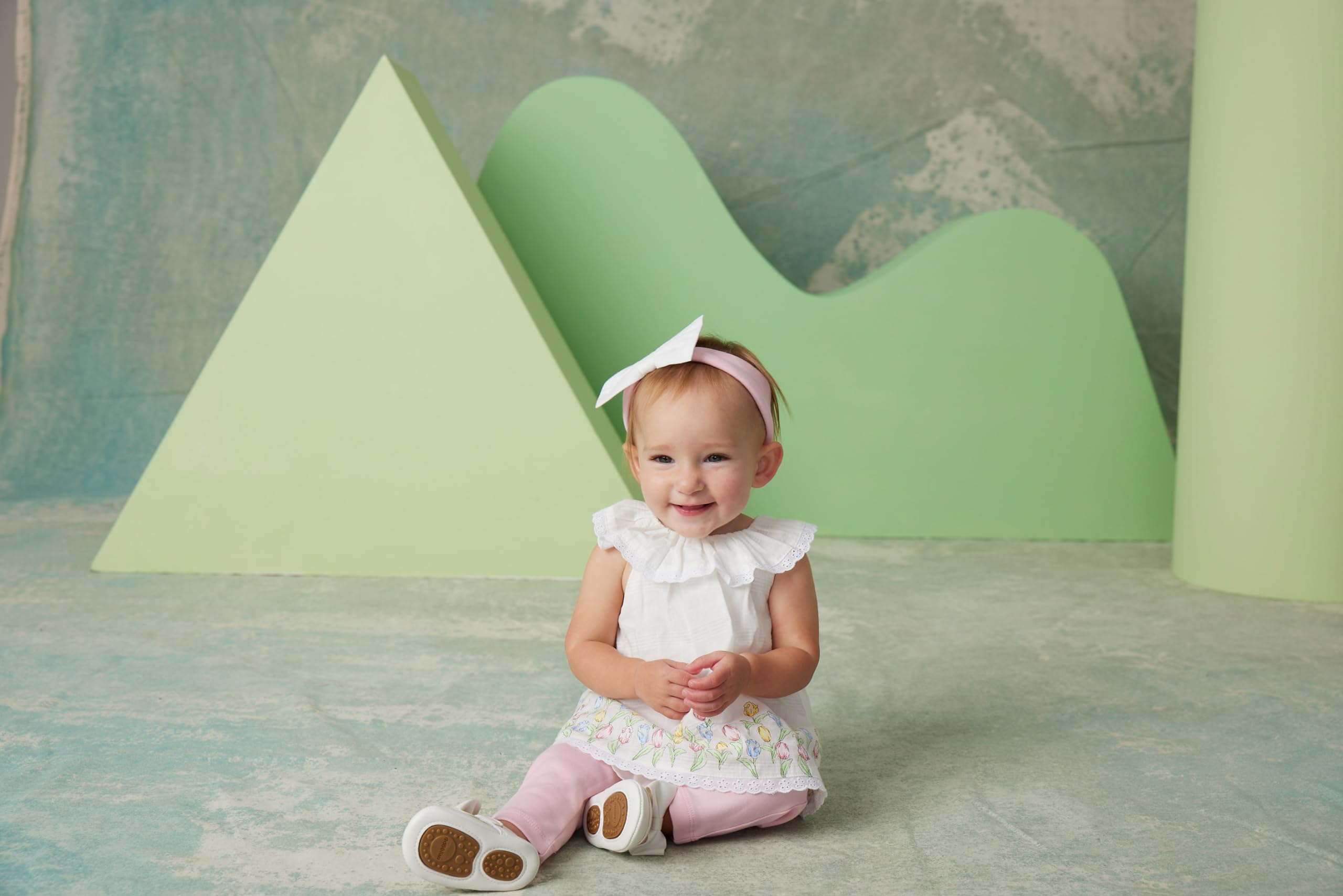 Little Me Simply Essential Solids 100% Organic Cotton Baby Girl Outfit Set - 3-Piece Tunic, Pants & Headband (3-24 Months) | Soft & Comfortable for Playtime, Outings & Photo Shoots