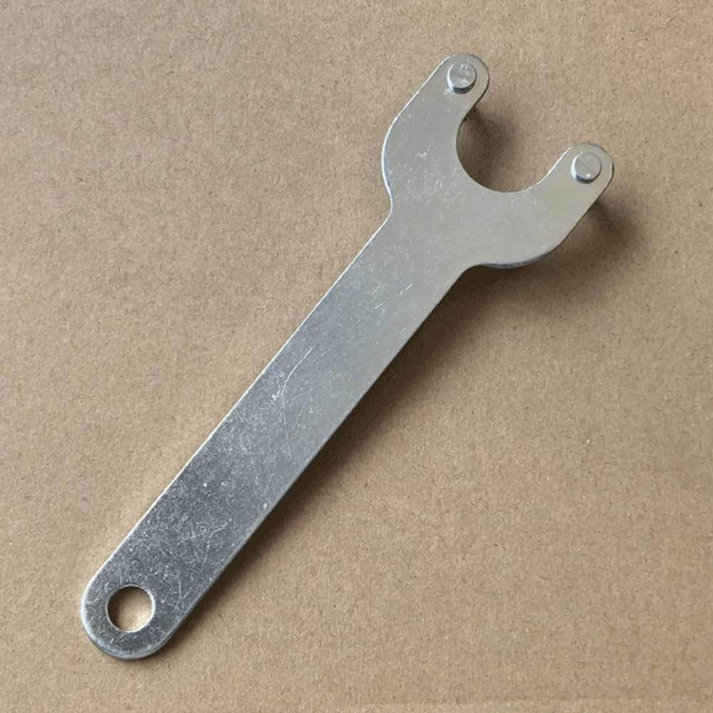 4Pcs Angle Grinder Wrench Set - Heavy Duty Iron Lock Nut Spanner with 2-Prong Zinc Plating Finish - Compatible with Dewalt, Milwaukee, Makita, Black & Decker & Ryobi Angle Grinders - Perfect for Metal Cutting, Grinding & Polishing Projects