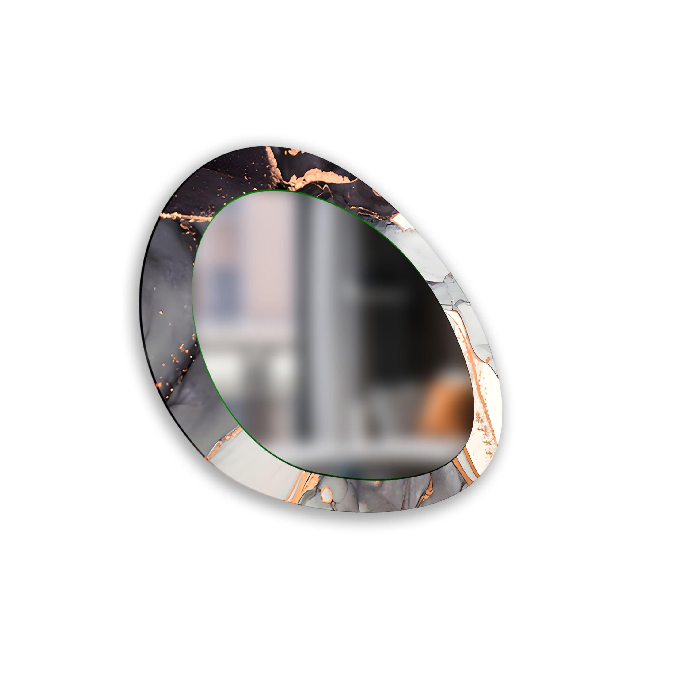 Elegant Black and Gold Full-Length Wall Mirror - Modern Home Decor for Bedroom, Living Room, or Entryway