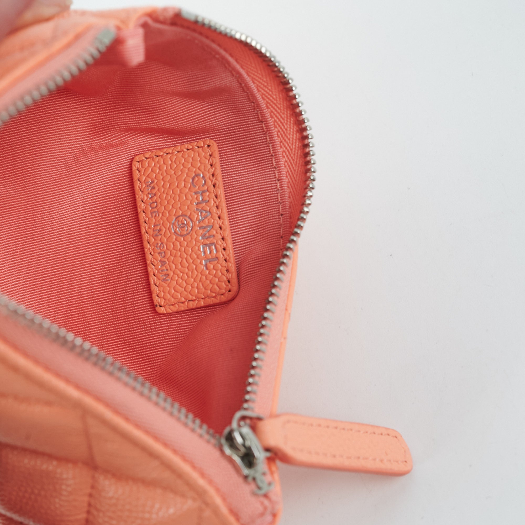 Chanel Classic Caviar Leather Mini Square Flap Bag Coral Pink - Luxury Crossbody Purse for Women, Perfect for Date Night & Special Occasions
