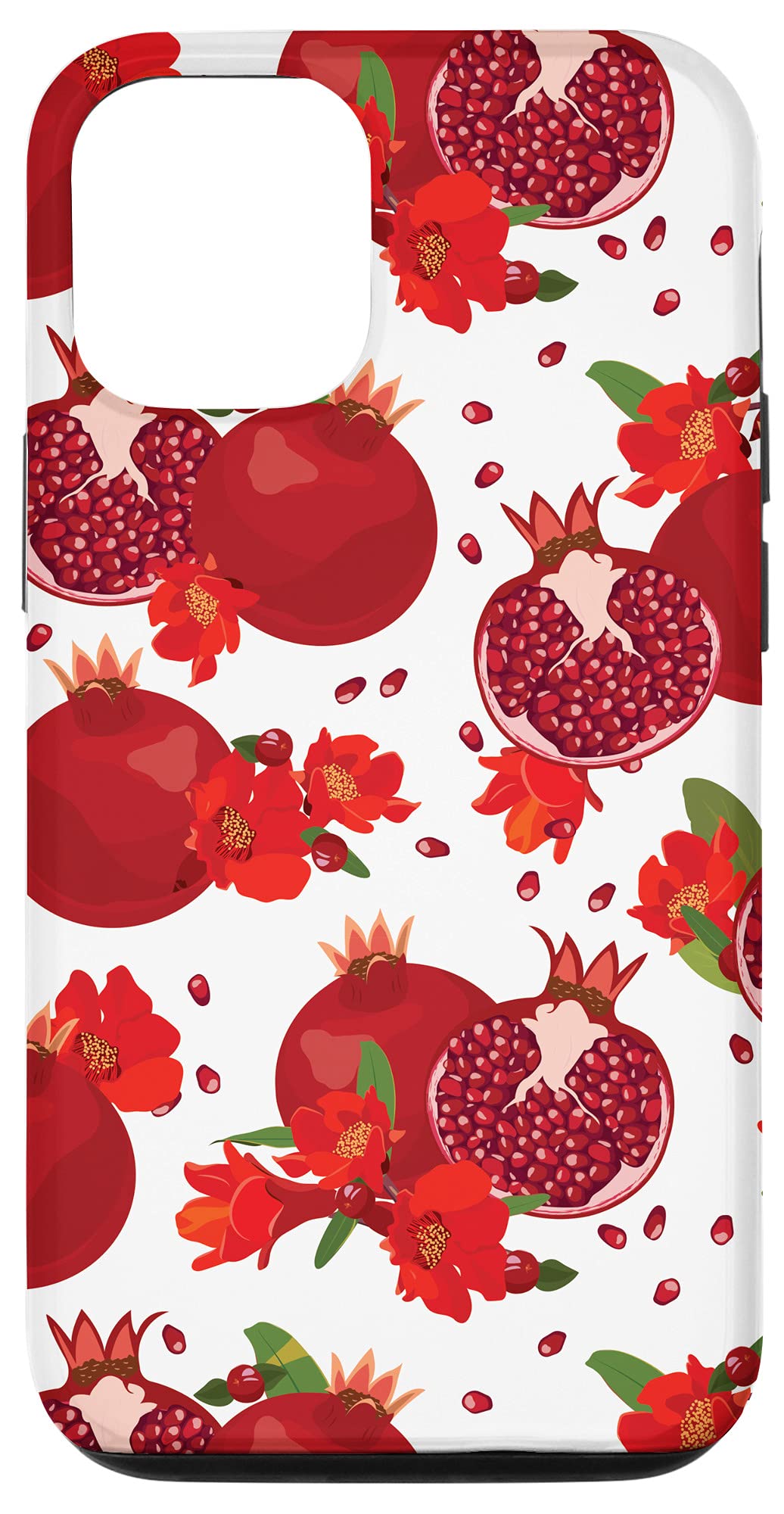 Premium iPhone 12/12 Pro Case with Pomegranate Seed Design - Trendy Protective Cover for Everyday Use, Work & Travel