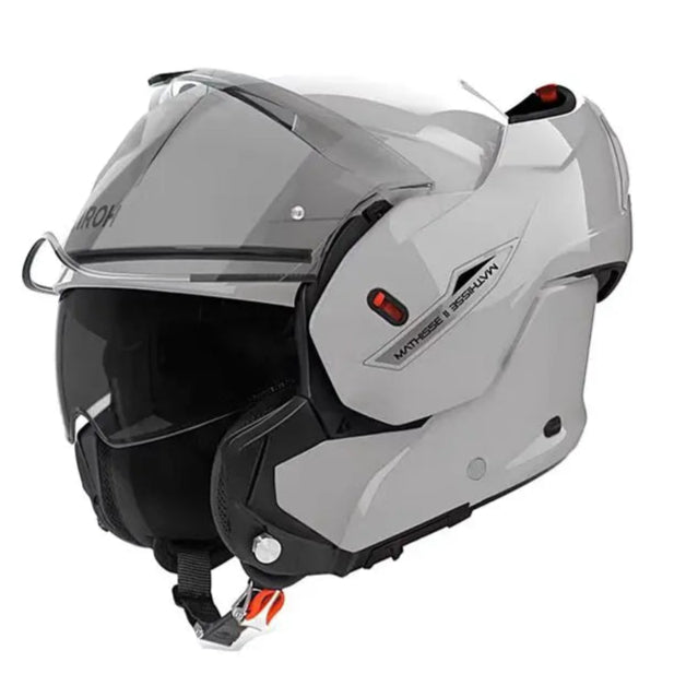 Airoh Mathisse 2 Color Gloss Cement Grey Motorcycle Helmet - Lightweight & Durable for Street Riding & Racing | Perfect for Urban Commuters & Sports Bikers