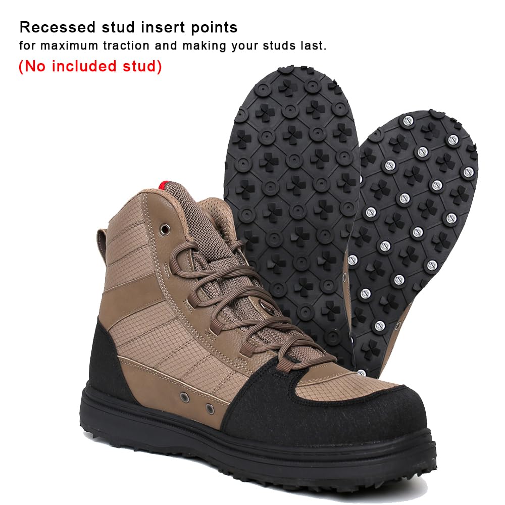 **Kylebooker Men's Lightweight Anti-Slip Wading Boots for Fly Fishing – Durable Waterproof Hiking Shoes for River, Creek & Outdoor Adventures**