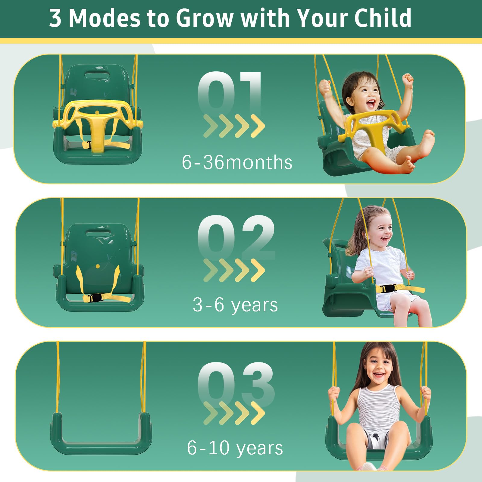 Taleco Gear 2 in 1 Toddler Swing & Baby Jumper with 4 Sandbags for Stability - Foldable Infant Swing for Indoor & Outdoor Use - Easy Installation & Storage - Perfect for Backyards, Parks, and Playrooms