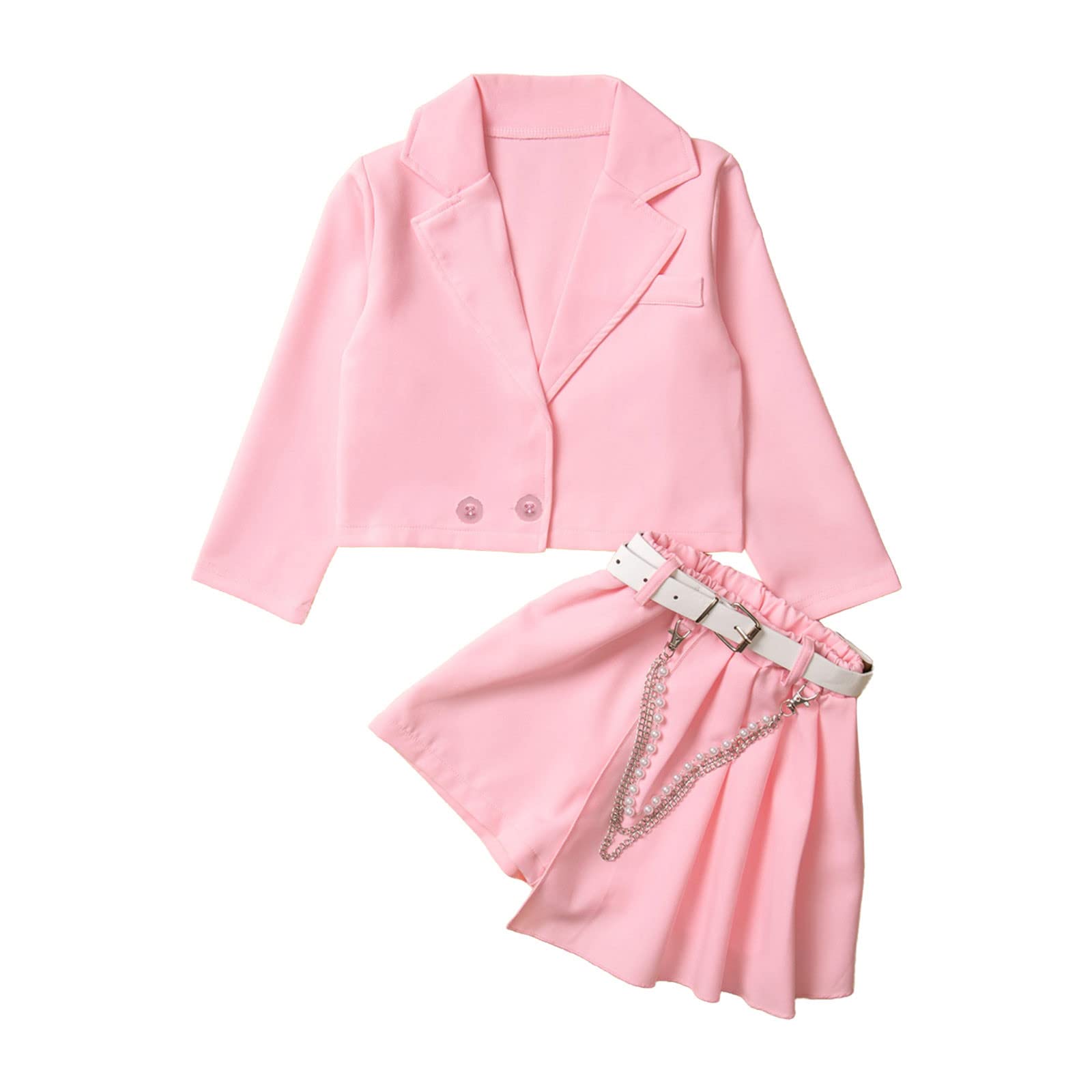 Baby Girls' Autumn Winter Outfit Set - Cotton Long Sleeve Shirt & Skirt Toddler Clothes for Playdates & Holiday Photos