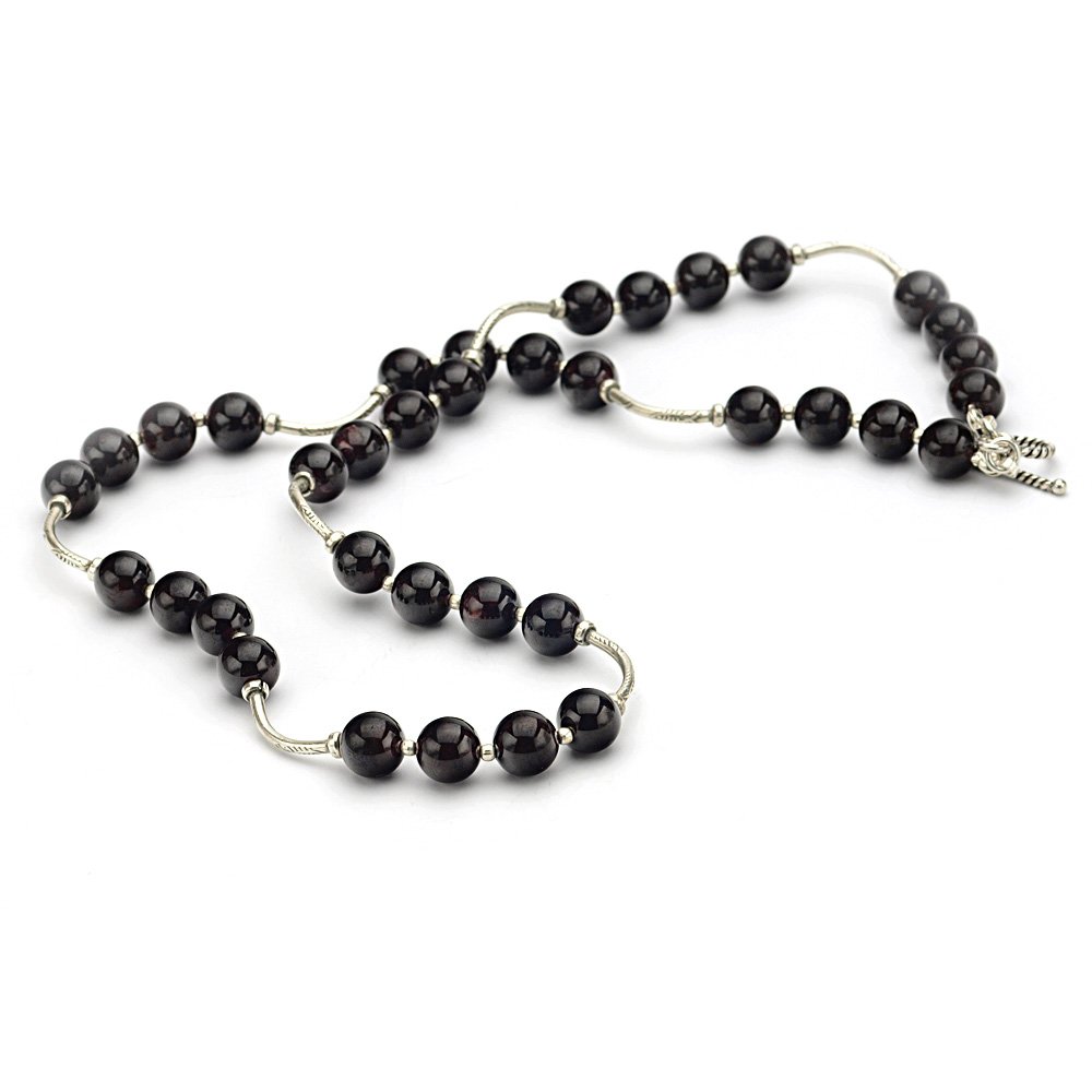 Gorgeous Garnet and Sterling Silver Necklace for Women | Elegant Jewelry Gift for Her | Perfect for Valentine's Day, Anniversary & Special Occasions