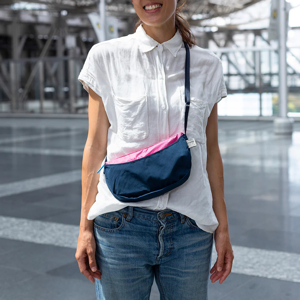 TO&FRO Packable Travel Pouch - Navy Blue Waterproof Organizer Bag for Toiletries, Cosmetics & Essentials | Perfect for Camping, Gym & Airplane Carry-On