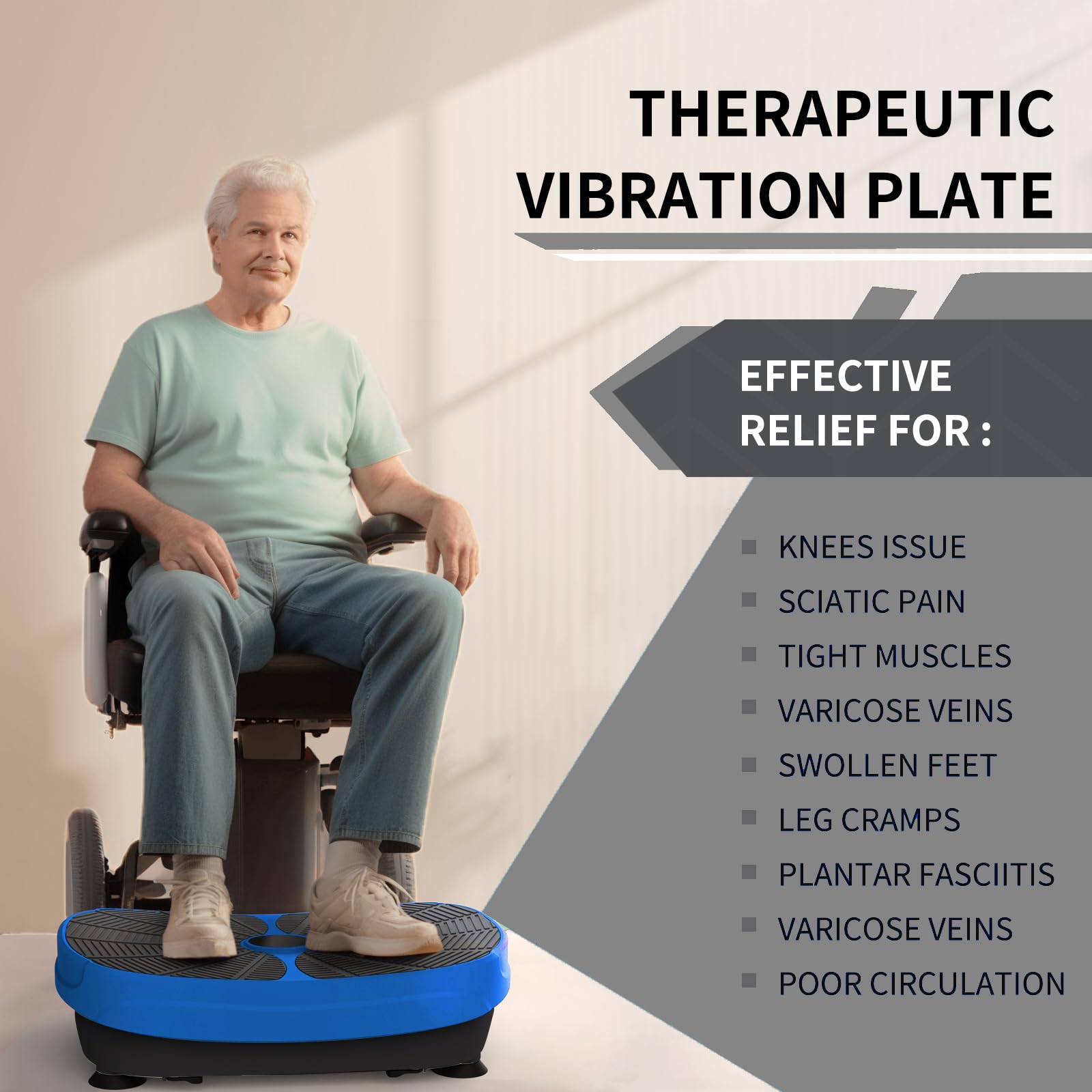 Best Vibration Plate Exercise Machine for Full Body Workout - 330lbs Weight Capacity - Home Fitness Equipment for Toning, Weight Loss & Massage - Perfect for Home Gym, Physical Therapy & Recovery