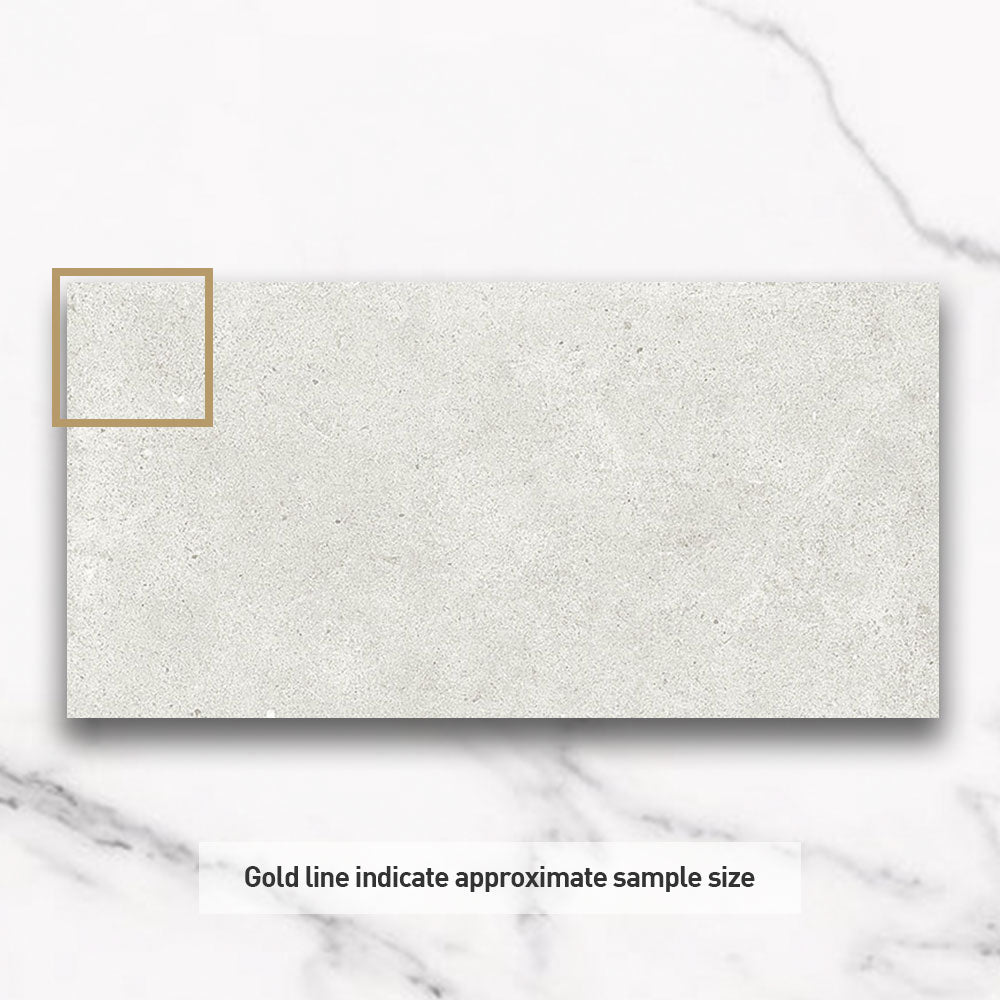Premium Prague White 300x600mm Matte Concrete Look Porcelain Tile - Modern Wall & Floor Tile for Bathroom, Kitchen, and Living Room Renovation