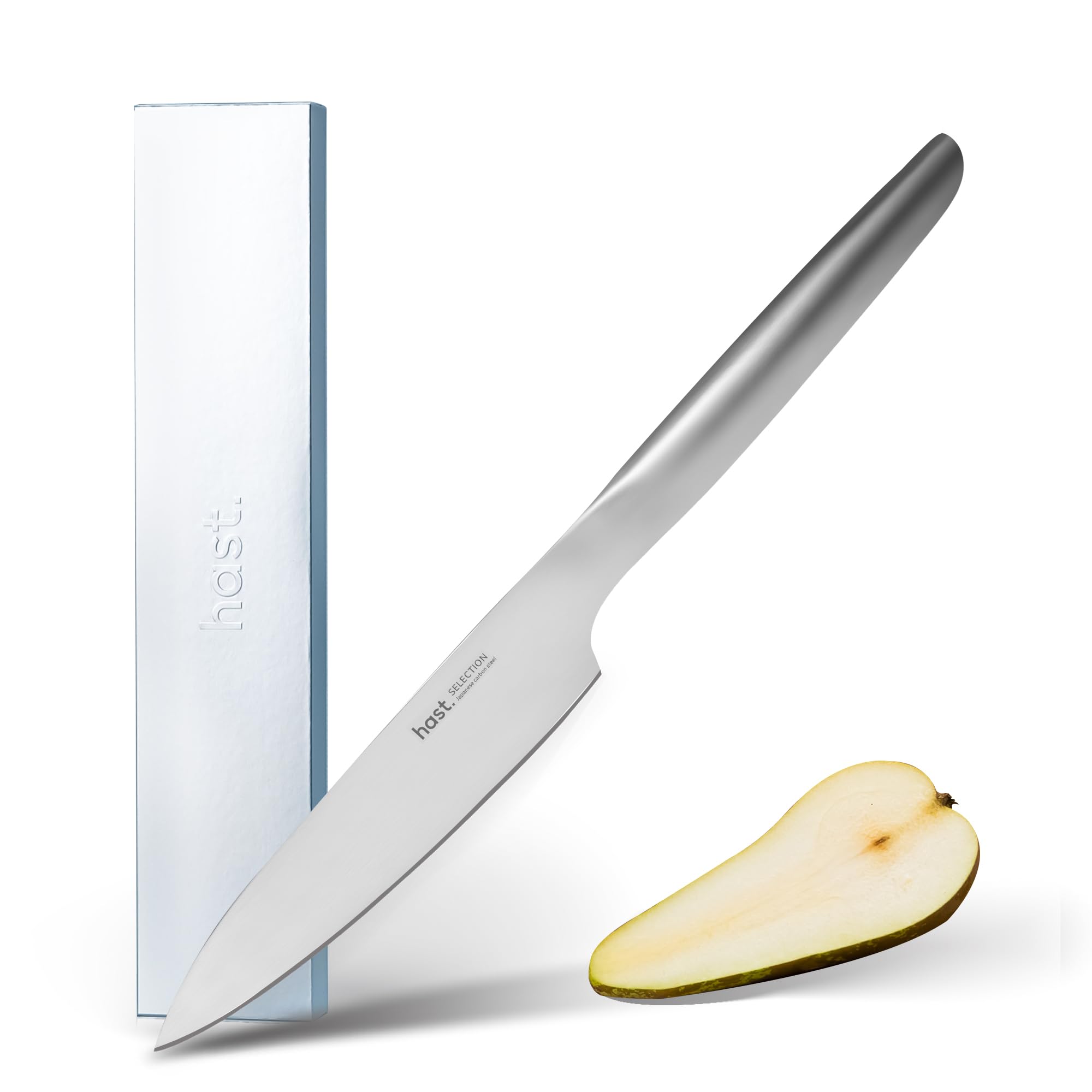 HAST 5.3-inch Ultra-Sharp Professional Vegetable Knife - Japanese Carbon Steel Kitchen Knife with Ergonomic Award-Winning Design - Perfect for Chopping, Slicing & Dicing Vegetables, Fruits & Herbs