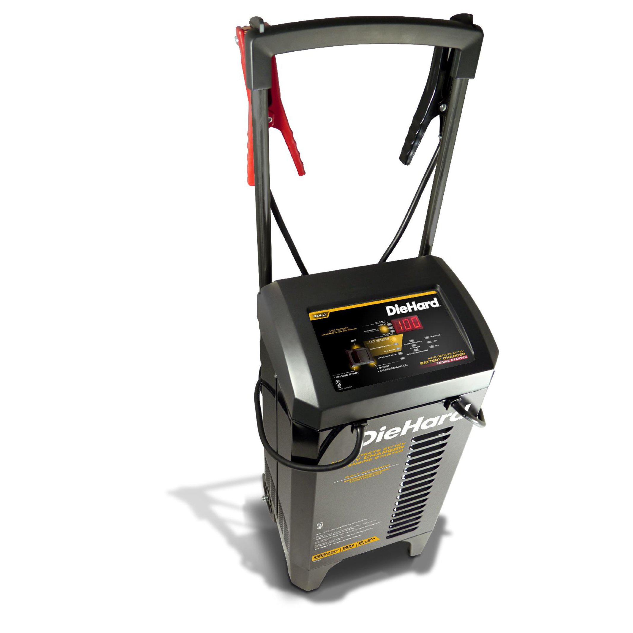 DieHard 71341 6/12V Gold Smart Wheel Battery Charger & 50/250A Maintainer - Car, Truck, RV & Marine Battery Charging & Maintenance Solution