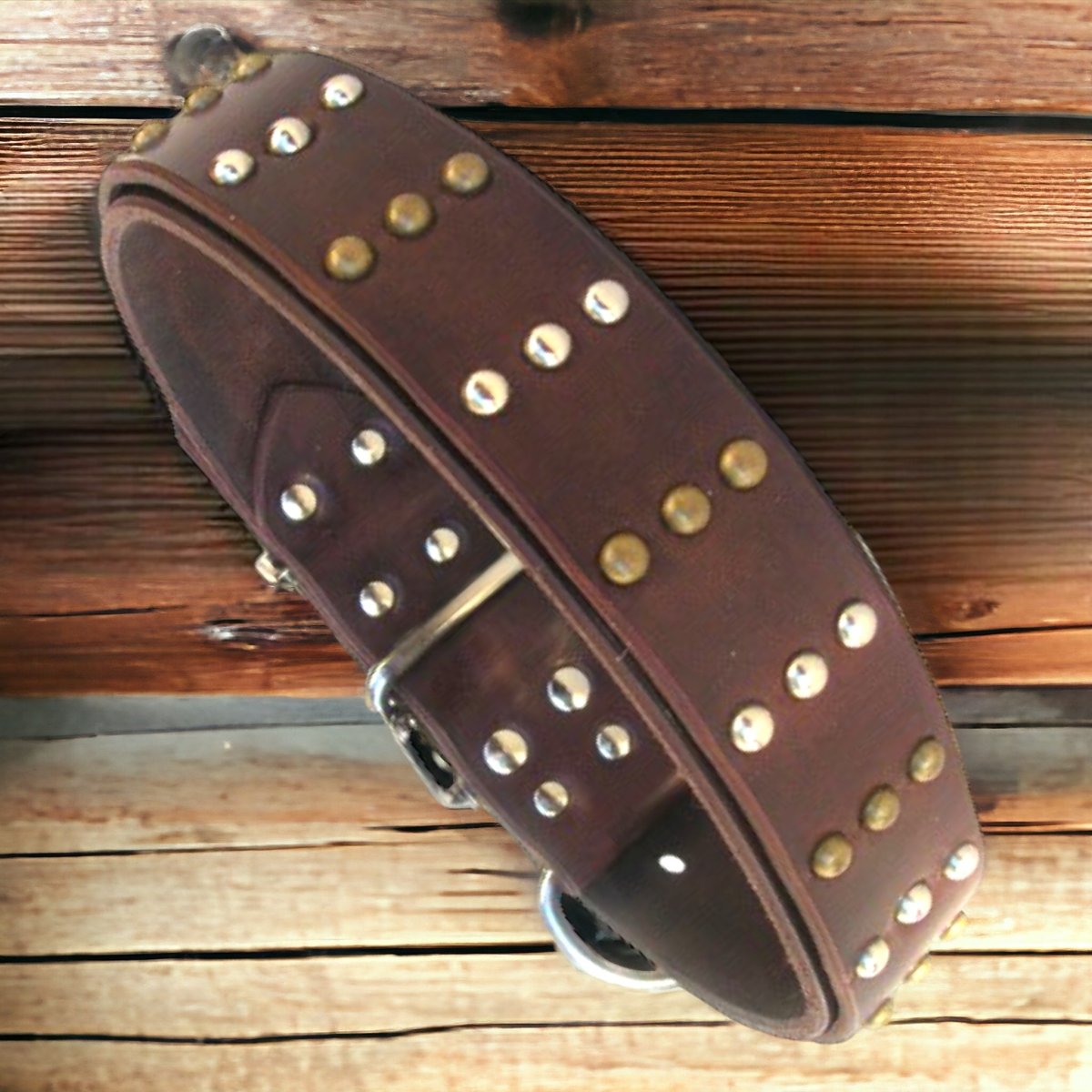 Century Wide Leather Dog Collar - Durable Adjustable Pet Collar for Large Dogs - Perfect for Walking, Training & Outdoor Adventures