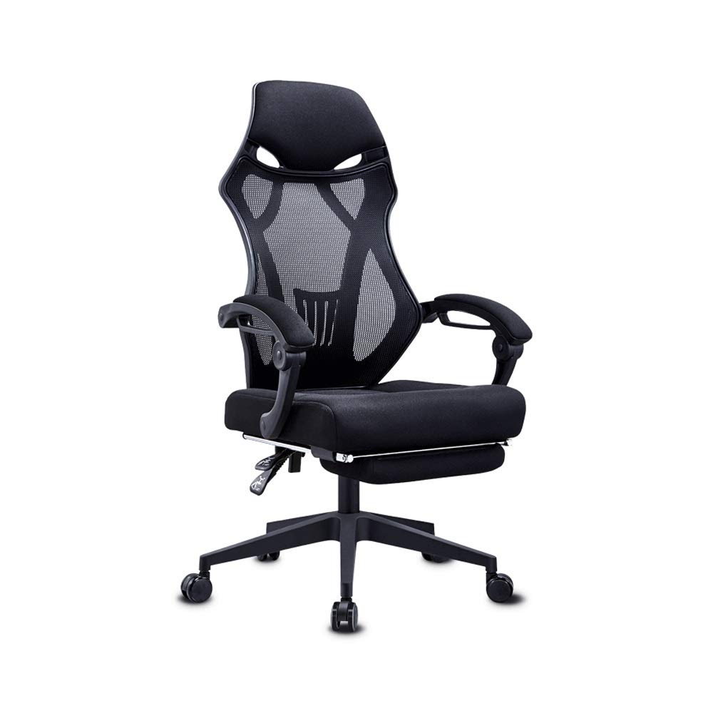 Ergonomic Mesh Office Chair with Reclining Function, 300 LB Weight Capacity - Executive Swivel Desk Chair with Hidden Footrest & Lumbar Support (Black) - Perfect for Home Office, Gaming, and Long Work Sessions