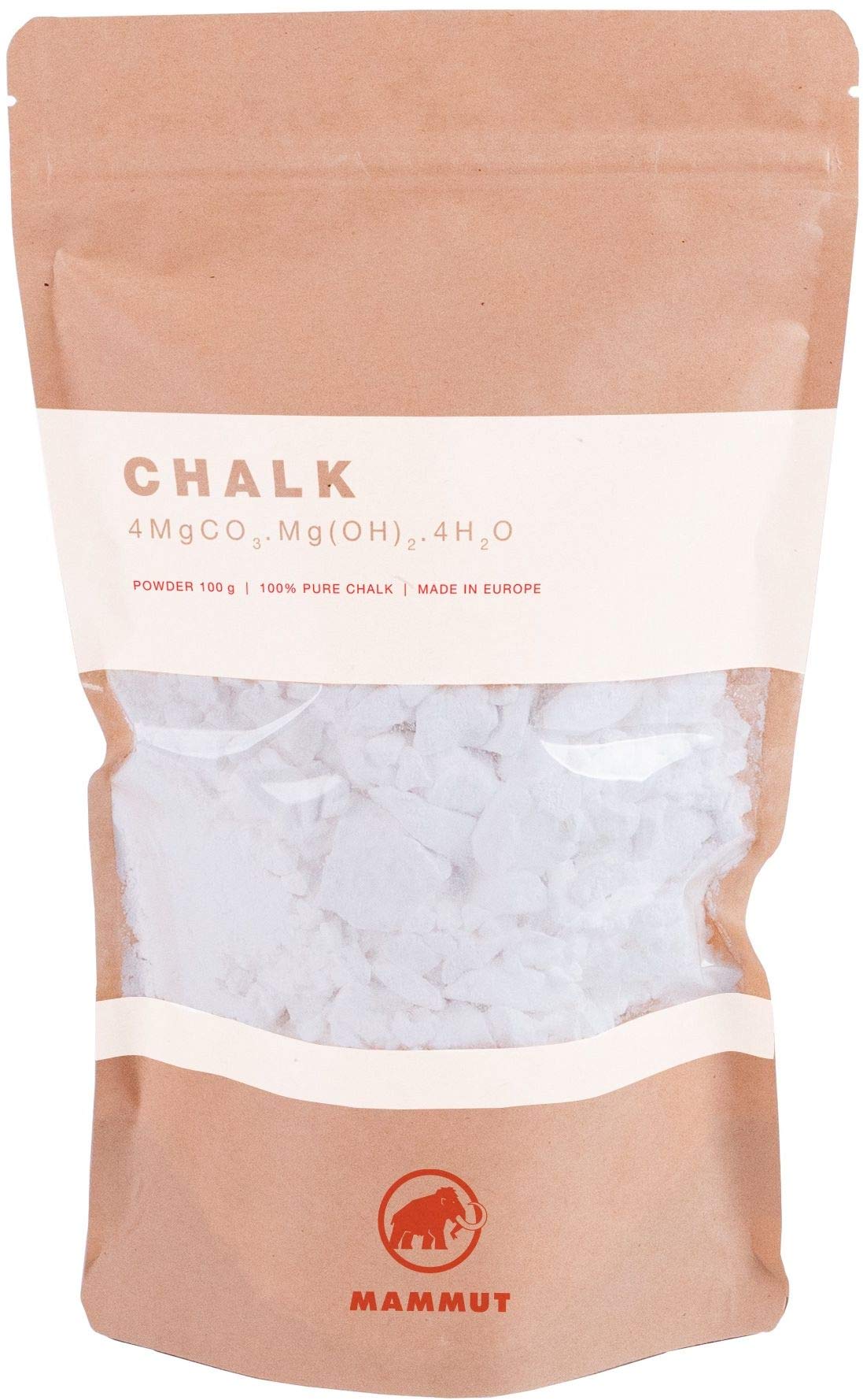 Mammut Premium Chalk Powder for Climbing & Gymnastics - 100g Bag | Non-Slip Grip Enhancer for Rock Climbing, Weightlifting & CrossFit Training