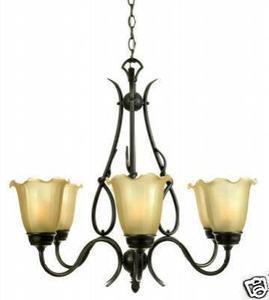 Quoizel QX543CU 6-Light Copper Bronze Chandelier - Elegant Dining Room & Entryway Lighting Fixture for Modern Homes