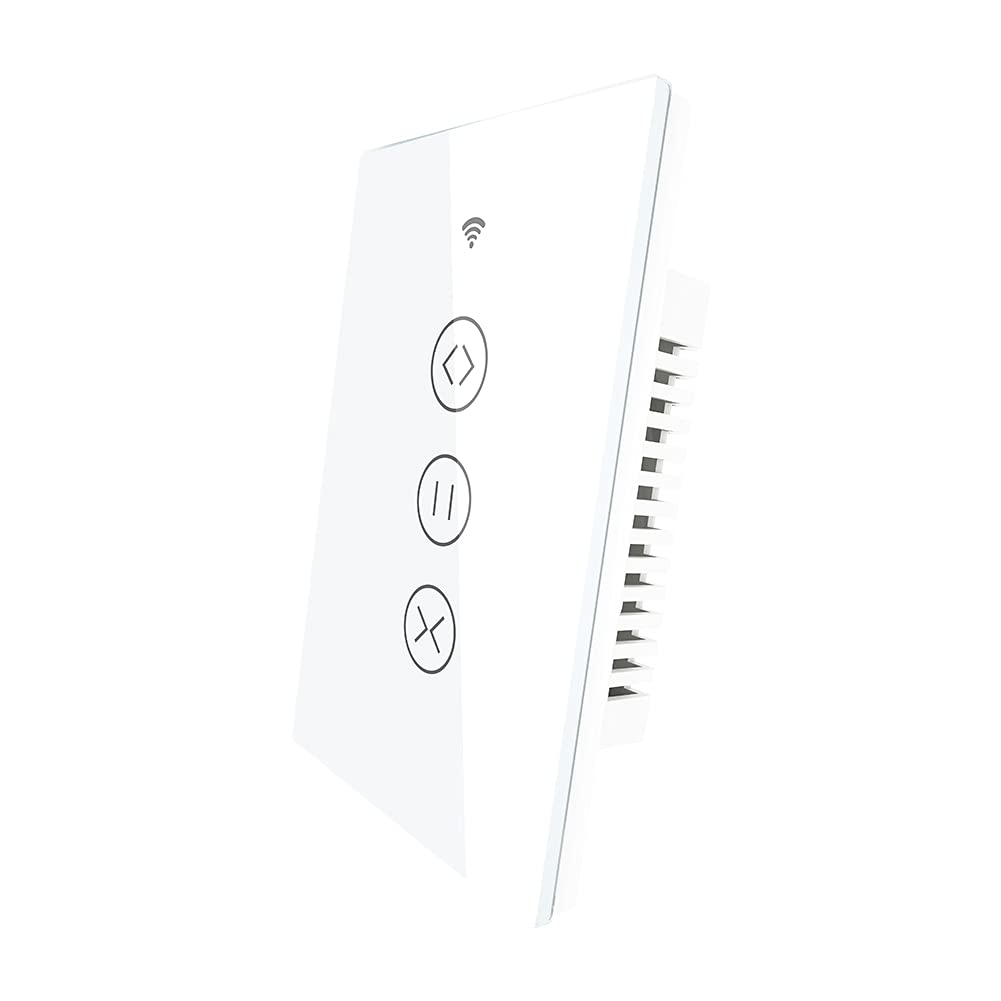 MOES WiFi Smart Curtain Switch - Motorized Roller Blinds Controller, Works with Alexa, Google Home & Tuya App - Remote Control for Smart Home Automation (Perfect for Living Room, Bedroom & Office)