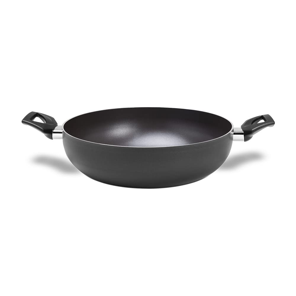 28cm Wok with Handles - 3.55L Non-Stick Cooking Pan for Stir Fry, Sauté & Deep Frying | Perfect for Asian Cuisine, Home Kitchen & Restaurant Use