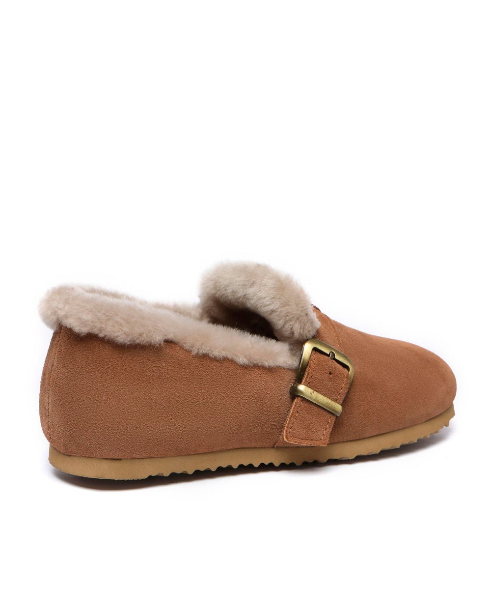 Women's UGG Monica Loafers - Comfortable Suede Slip-On Shoes with Sheepskin Lining for Casual Wear, Office & Travel