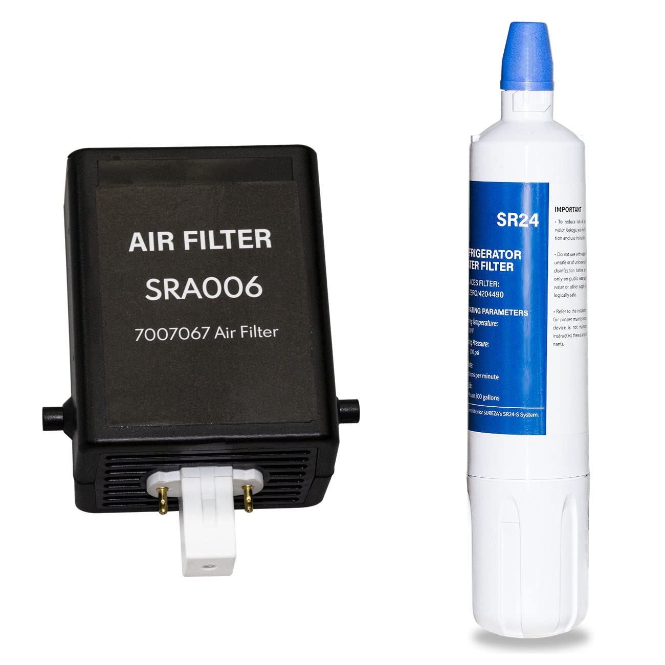 Sub-Zero Refrigerator Water Filter 4204490 & Air Filter 7007067 Combo Pack - Replacement for Models 4204490, 4290510, 7042798 | Perfect for Clean Drinking Water & Fresh Refrigerator Air
