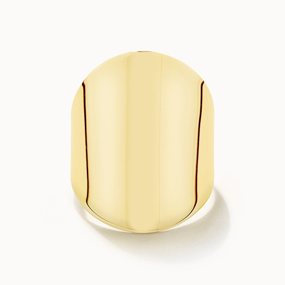10k Gold Tapered Barrel Ring for Women - Elegant Stackable Minimalist Jewelry for Everyday Wear & Special Occasions