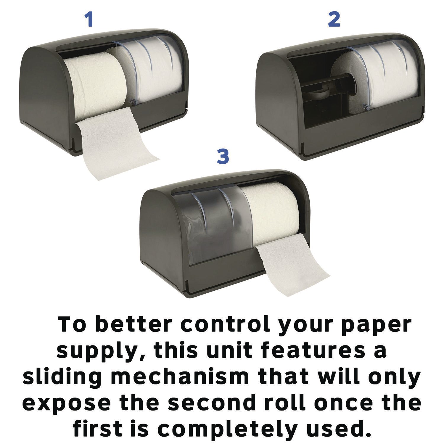 Alpine Industries Double Roll Toilet Paper Holder - Side by Side Tissue Dispenser, 6.3