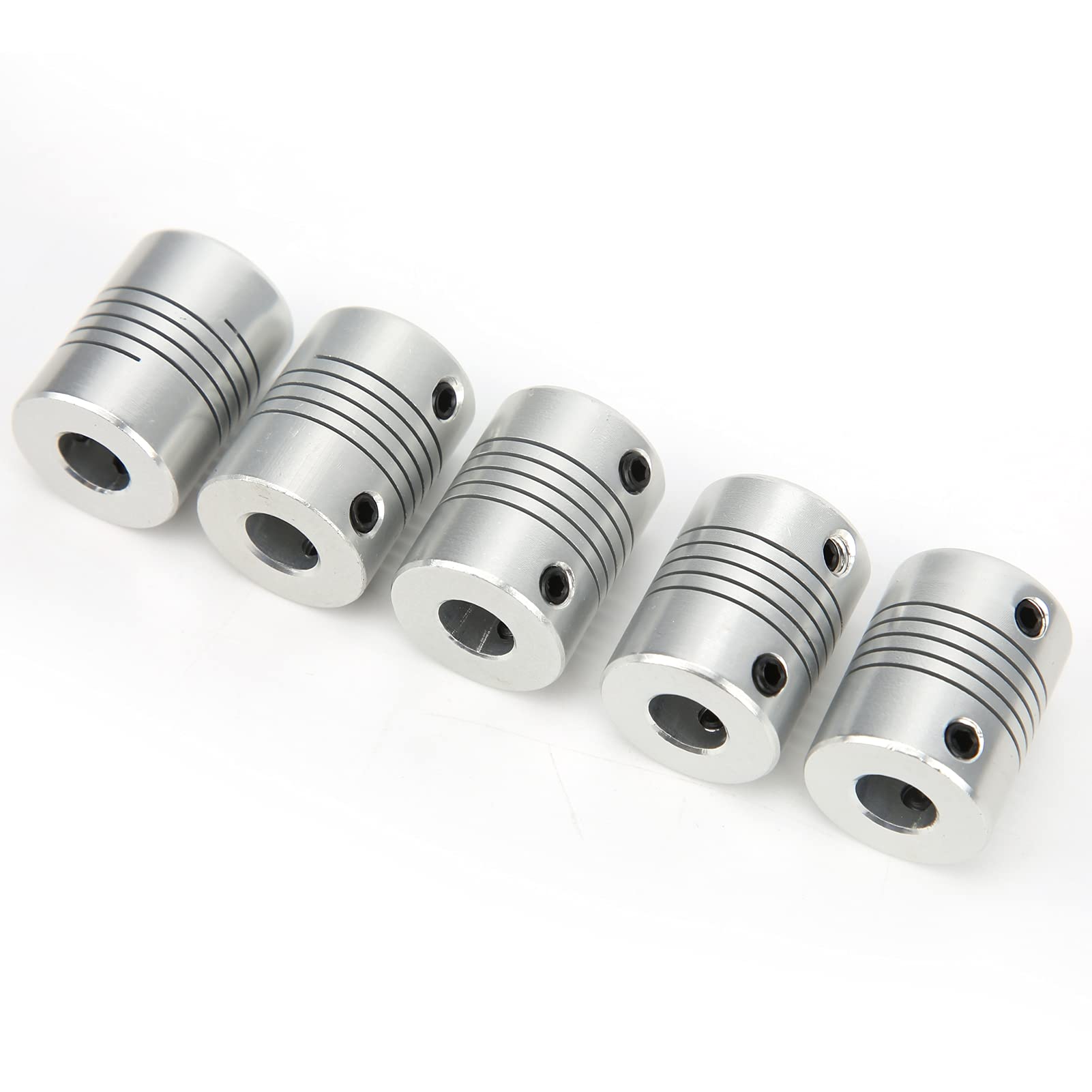 High-Quality Stepper Motor Coupler for 3D Printers - Durable Aluminum Alloy 5-Piece Set with Wrench - Perfect for DIY 3D Printing Projects and Repairs