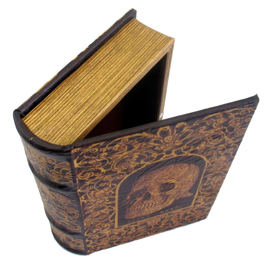 Regus Mundi King of Spirits Skull Book Box Set - 2 Secret Jewelry Keepsake Boxes for Collectors | Gothic Home Decor & Mystical Gift Idea