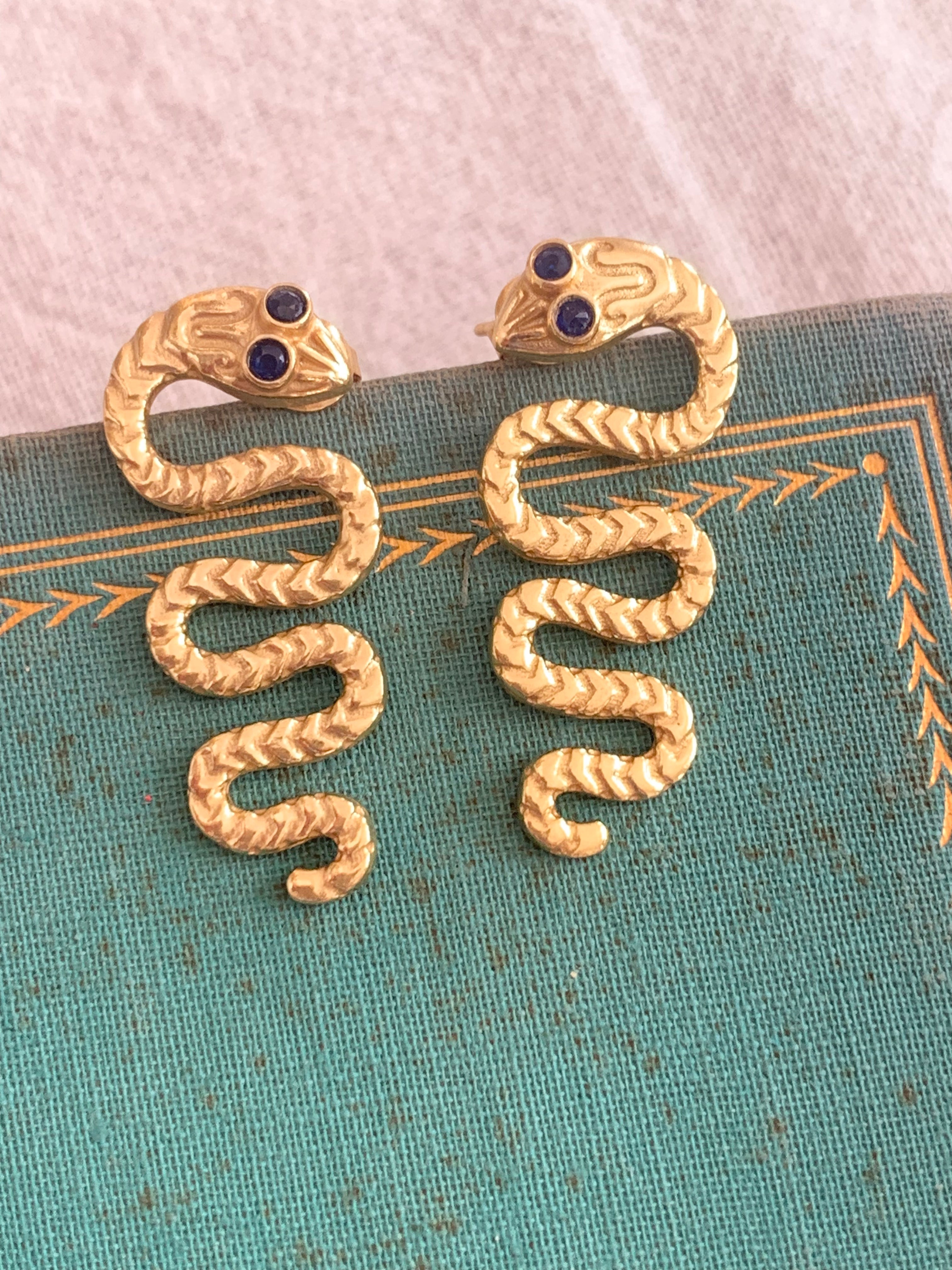 Exquisite Snake Gemstone Designer Earrings for Women – Handmade Jewelry for Party, Wedding & Boho Fashion