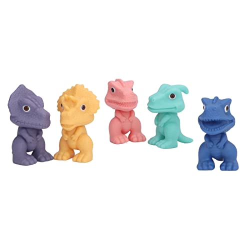 Dinosaur Baby Bath Toys - Soft Elastic Silicone Toddler Toys for Bathtime Fun | Safe & Squeezable Dino Playtime in Tub or Pool