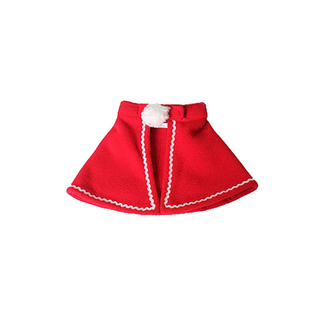 Red Fleece Dog & Cat Cape - Christmas & Halloween Pet Costume, Size S - Warm Pet Apparel for Holiday Photos & Parties