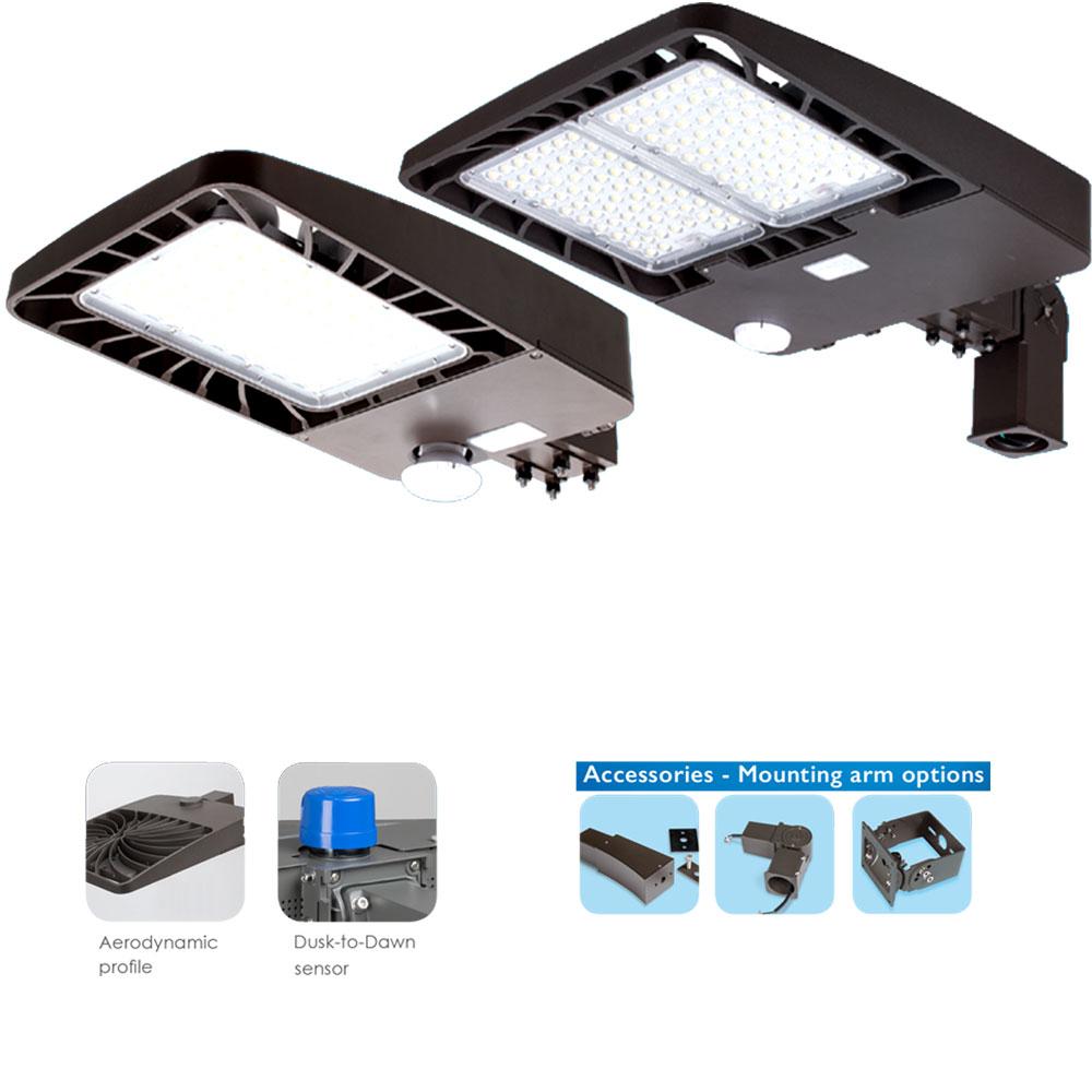 254W LED Outdoor Flood Light - 36,435 Lumens, 5000K Daylight White, 120-277V, Equivalent to 750W - Perfect for Parking Lots, Stadiums, and Warehouse Lighting