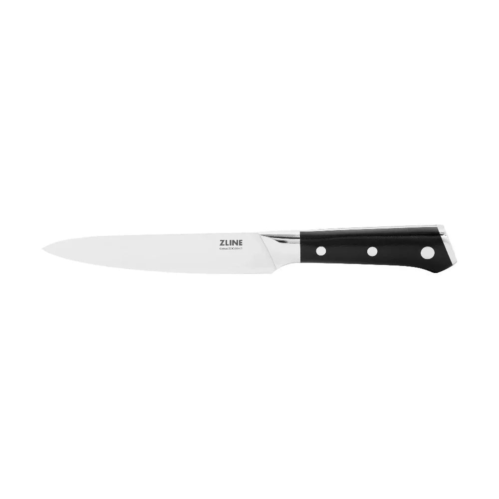 Zline 15-Piece Professional German Steel Kitchen Knife Block Set - High-Quality Chef Knives, Utility Knives & Steak Knives for Home & Restaurant Use (KSETT GS 15) | Perfect for Cooking, Slicing, Dicing & Food Prep in Professional Kitchens & Home Culinary Enthusiasts