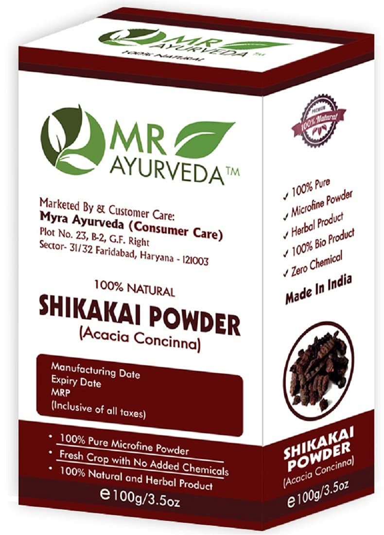 Organic Shikakai Powder for Hair & Skin - 100g | Ayurvedic Hair Conditioner & Cleanser | Natural Shikakai Powder for Hair Wash, Scalp Care & Skin Treatment | Perfect for DIY Hair Masks & Herbal Beauty Routines