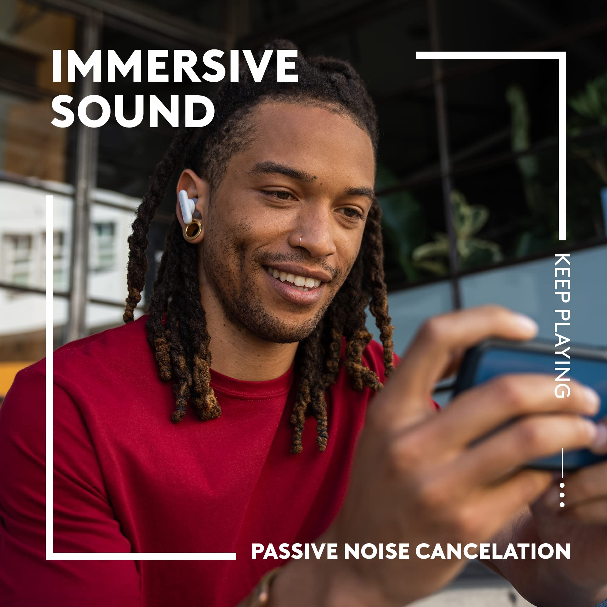 Logitech G FITS True Wireless Gaming Earbuds with Custom Moulded Fit - LIGHTSPEED & Bluetooth Connectivity, 4 Beamforming Mics for PC, Mac, PS5, PS4, Mobile & Nintendo Switch (White) - Perfect for Competitive Gaming, Streaming & Mobile Entertainment