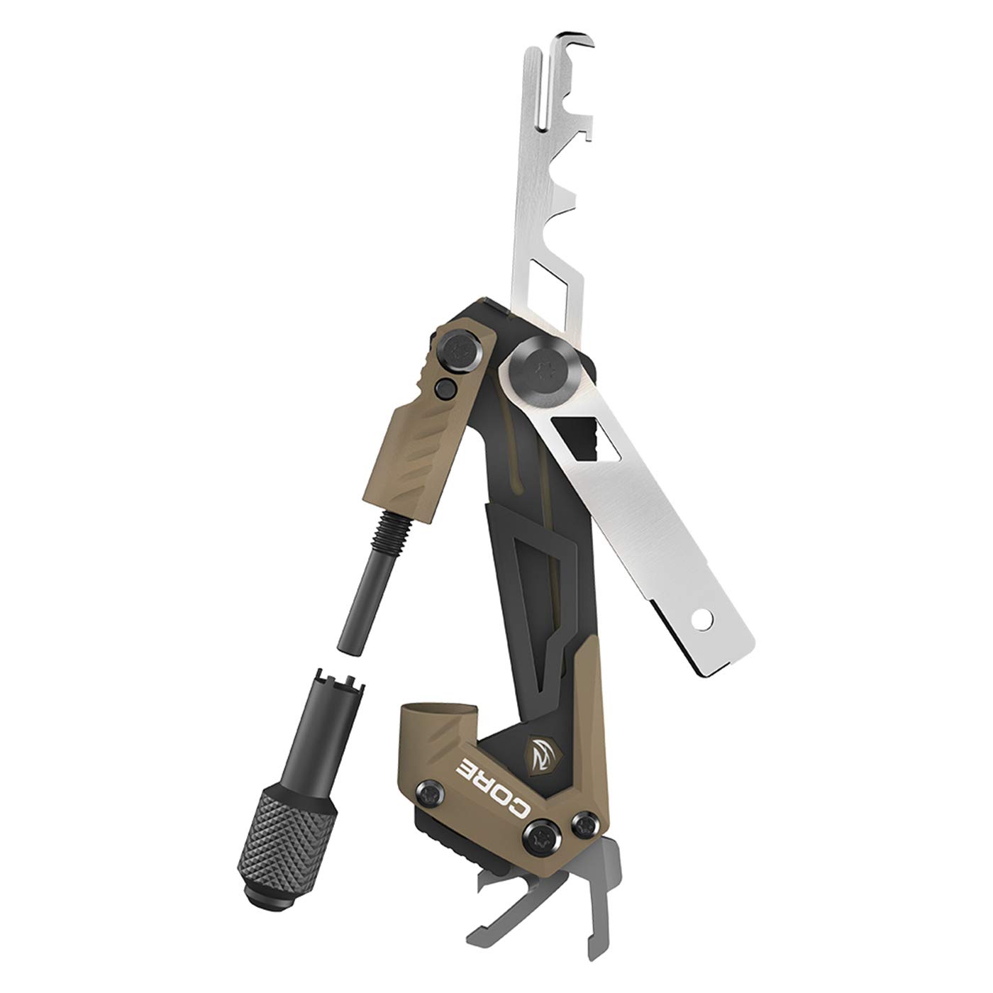 Real Avid Gun Multi Tool CORE - Tactical Rifle Maintenance Kit with Carbon Scraper & Front Sight Adjuster | Essential EDC Tools for Firearm Cleaning & Gunsmithing | Perfect for Range Days, Hunting Trips & Home Armory Maintenance